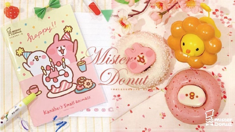 Mister Donut獨家聯名超萌卡娜赫拉再一波，卡娜赫拉迷你甜甜圈分享組、筆記本通通帶回家！
