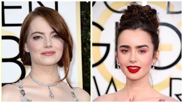 哪裡飛來的仙女~金球獎二美Emma Stone, Lily Collins妝容解析