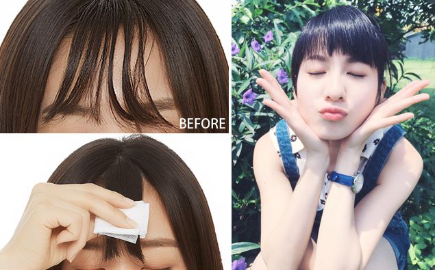 擦一擦就不油了!短瀏海女必備「瀏海清潔巾」,超神奇好物怎能不囤貨...