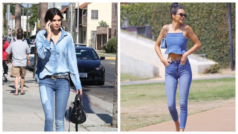 超模 Kendall的”double denim look”!兩件式丹寧穿搭就要學Kendall
