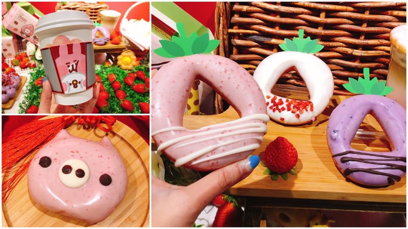 Mister Donut草莓季吃得到日本福岡女王草莓!除了甜甜圈也別錯過卡娜赫拉限量粉紅枕頭~
