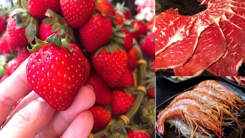 澳洲M7和牛、天使紅蝦、大湖草莓任你吃到飽，CP值超高燒肉大推薦