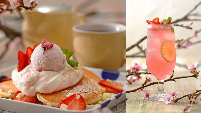 鬆餅店吹起櫻花風，櫻花冰淇淋鬆餅、櫻花拿鐵、櫻花氣泡飲通通登場了！