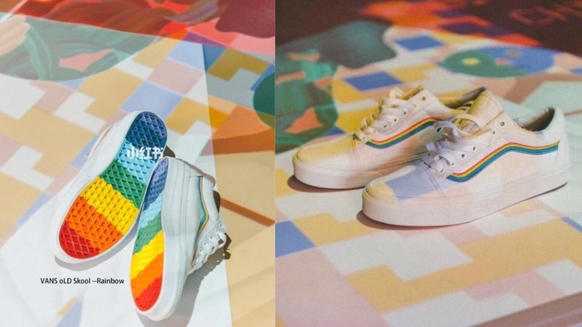 Vans全新「彩虹」系列!彩虹躍上Vans經典款鞋底、邊條,搭配七彩鞋帶超吸睛!
