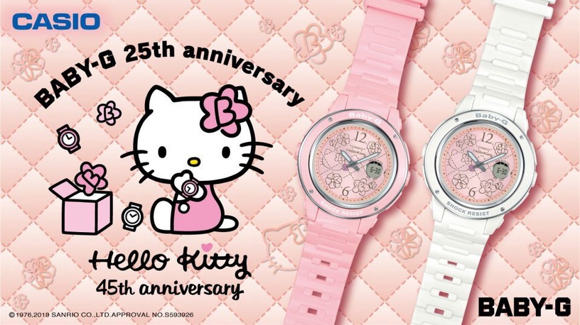 Hello KittyXBABY-G限量手錶!粉嫩可愛色系,少女心都爆發了~