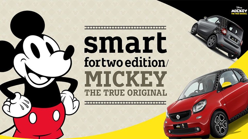 米奇控快照過來!日本 smart 推出米奇90週年紀念車款,滿滿的米奇佔領車子的每個角落!