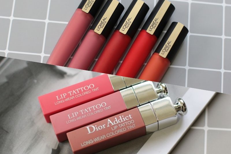 【彩妝】最愛唇彩品牌專櫃DIOR V.S 開架LOREAL唇露試色評比!