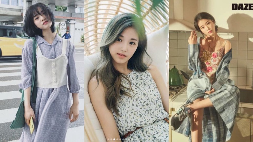 IU、子瑜的碎花洋裝穿搭技巧!這樣穿不會有孕婦感、大媽感,春夏就是要來一件~