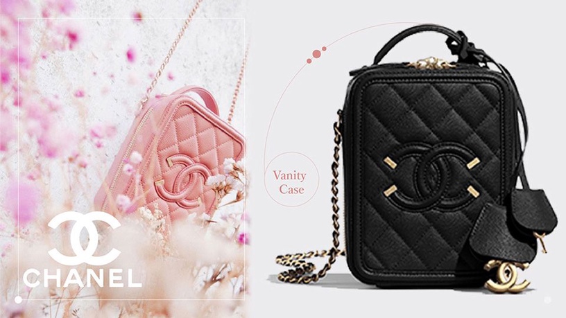 CHANEL復古Vanity Case「化妝箱包」推出全新直版,黑色vs.粉色耐看又實背,小香粉一定要收藏!