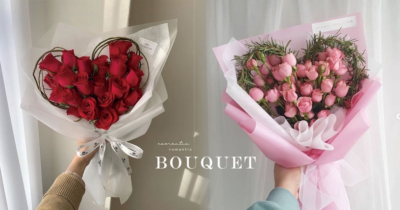2020韓妞IG洗版「愛心花束」！滿滿玫瑰組成「浪漫大愛心」，經典花朵重新排列就美哭～