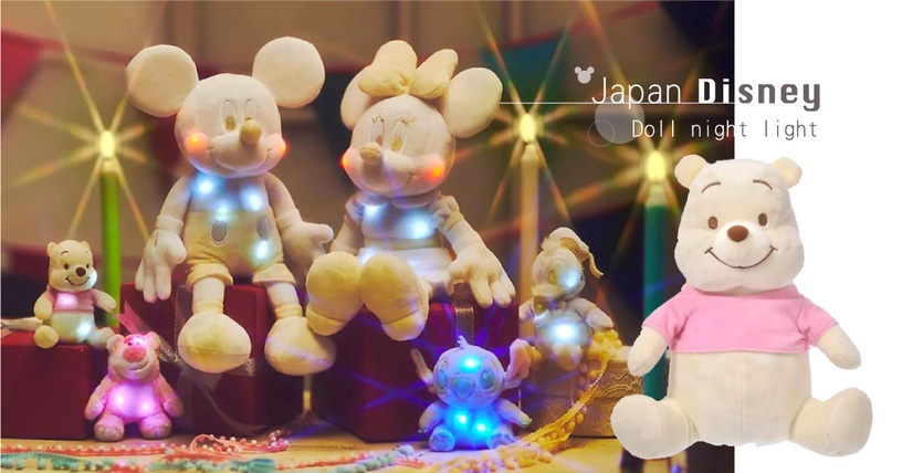 日本迪士尼「Twinkle Collection」登場！米奇、維尼玩偶化身夜燈，伴你黑夜不再寂寞！