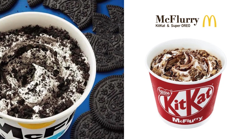 麥當勞超強聯名「KitKat冰炫風」來了！吃得到巧克力碎太讚，加碼「超OREO冰炫風」！
