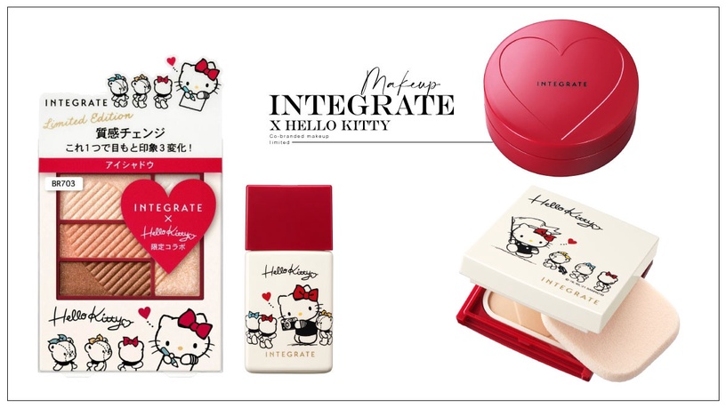 Hello Kitty x Integrate 聯名彩妝超萌亮相，隨附Hello Kitty限量小方鏡，少女心爆棚