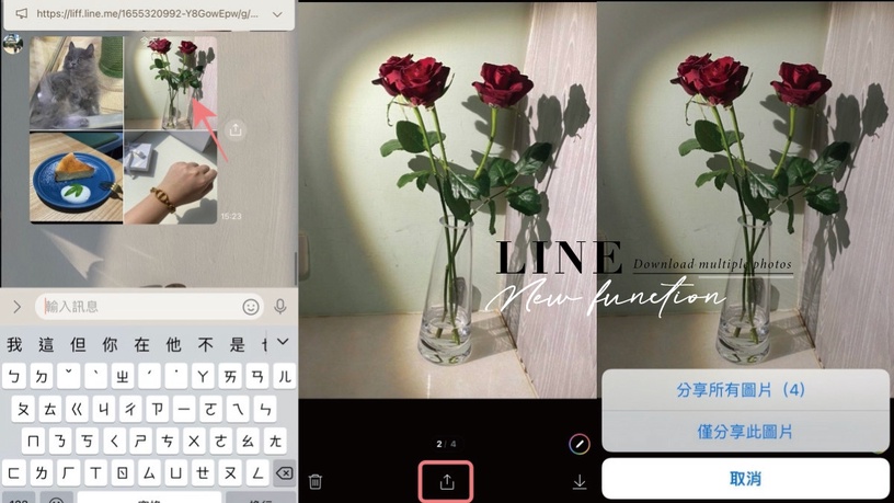 快更新LINE!LINE最新版本推出「一鍵儲存多張圖片」功能,根本是懶人救星~