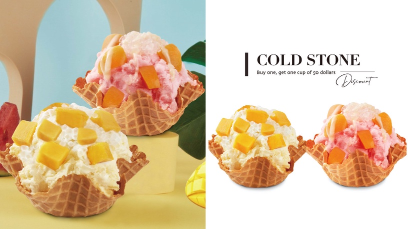 COLD STONE「第2杯50元」!新品楊枝甘露冰、西瓜冰,還有卡娜赫拉的小動物造型冰杯!