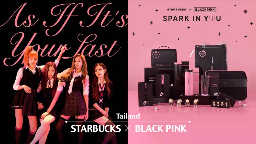 BLACKPINK x 星巴克夢幻聯名,粉色保溫瓶、亮片玻璃杯,還有手提袋等周邊商品!