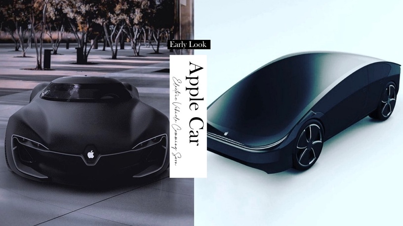 蘋果電動車來了?全新Apple Car預覽曝光,全LED螢幕黑色車身帥度破表!