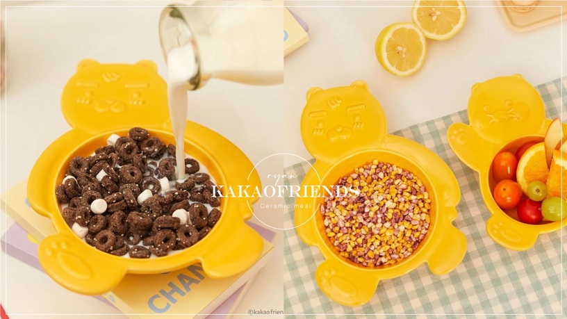 Kakao Friends推出「萊恩陶瓷餐盤」！萊恩&amp;春植可愛造型，有了它每天都想吃早餐
