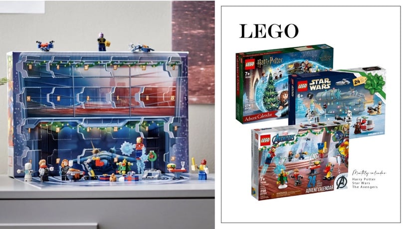 LEGO 樂高聖誕倒數月曆開賣！「哈利波特、星際大戰、復仇者聯盟」3款必收積木月曆推薦