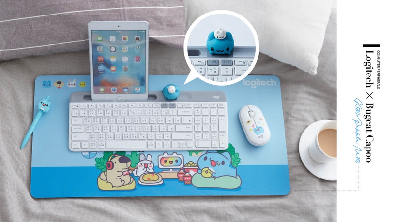 Logitech羅技「貓貓蟲咖波」聯名鍵盤+滑鼠上市!快跟療癒萌主一起耍廢!