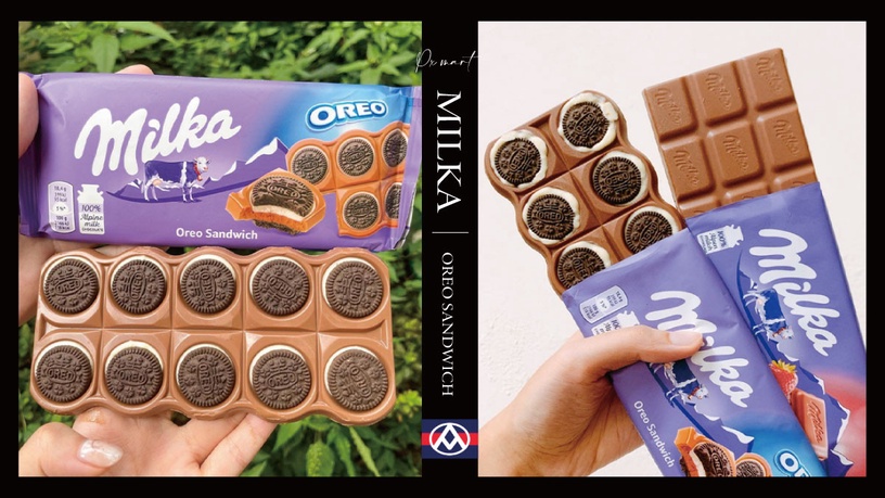 台灣開賣了!全聯「Milka OREO三明治餅乾巧克力」新登場,兩片還有7折優惠