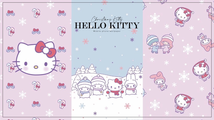 「聖誕版Kitty」手機桌布特蒐!Kitty扮成麋鹿太勾錐,美樂蒂雪人款桌布必收藏