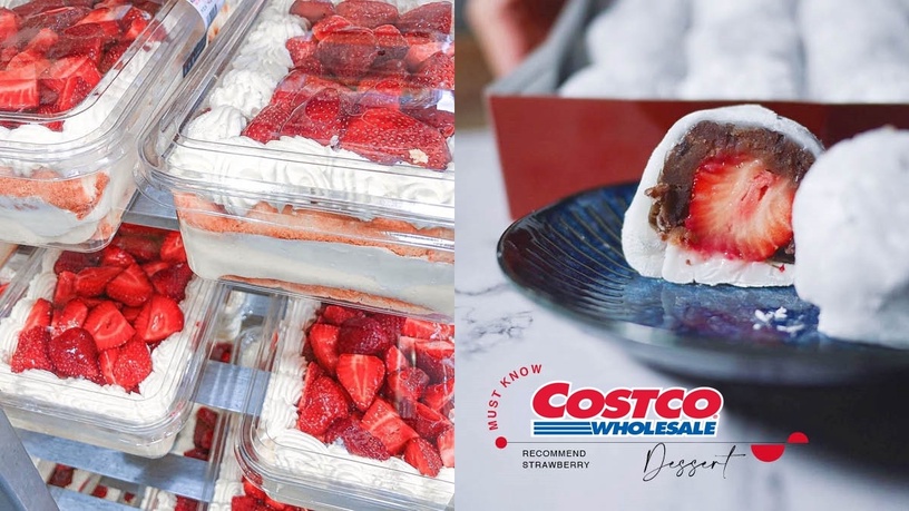 COSTCO「好市多草莓甜點」推薦！草莓生乳酪、紅絲絨蛋糕清爽不膩口、草莓大福網友激推