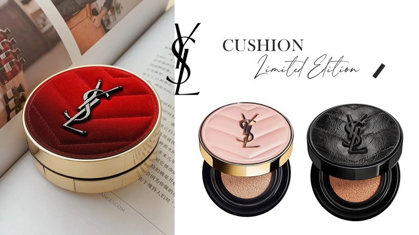 YSL 2022限量氣墊搶先看!情人節紅絲絨氣墊、夢幻粉氣墊絕美登場,極致黑氣墊奢華必收