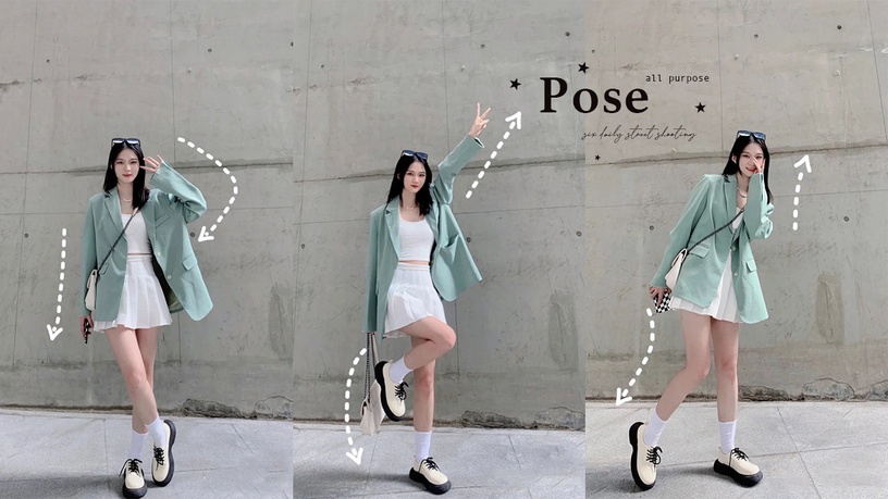 拍照姿勢怎麼擺才不尷尬?萬能「站姿拍照Pose」圖鑑,九頭身、大長腿不用P圖立即get