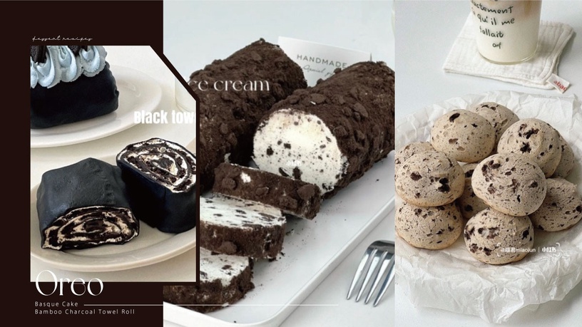 Oreo甜點食譜推薦!Oreo巴斯克蛋糕、竹炭毛巾捲好吃又好拍,麻糬&司康下午茶必備