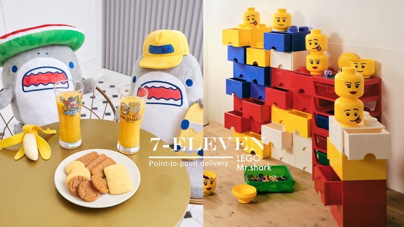 鯊魚抱枕必收!7-11「鯊魚先生系列」集點送,同步推出「LEGO樂高」限量行李箱、收納架