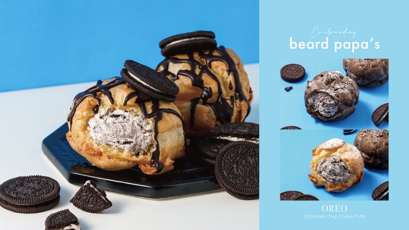 巧克力控開吃!beard papa’s聯名OREO推巧克力餅乾泡芙,OREO+香草內餡「這天」開賣