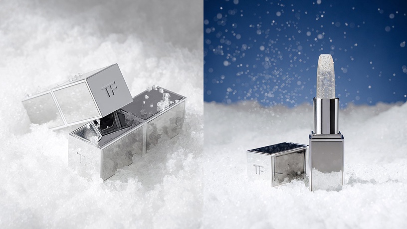 太夢幻了~銀色精品雪花世界盡握手中!TOM FORD香檳銀箔潤唇膏,許願必收&送禮夢幻逸品