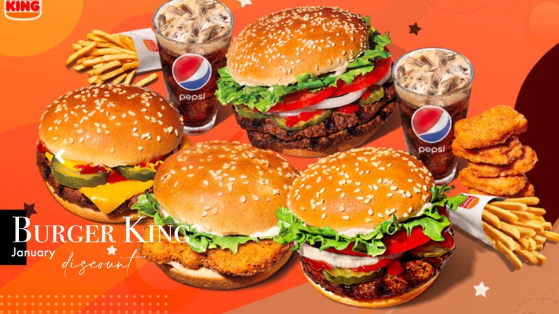 漢堡買1送1!漢堡王1月優惠:買套餐送小華堡、滿額贈地瓜條、2堡199、再抽百事可樂枕