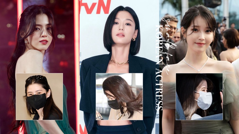 全智賢臉太小被口罩淹沒!「臉超小」韓星,韓韶禧臉跟小孩一樣大,她臉小到演小學生