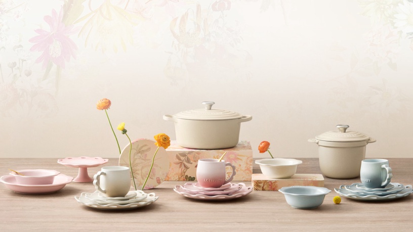 LE CREUSET「杏仁奶茶系列」仙氣滿點!攻佔春日時尚,極致純淨典雅美學,啟動美食探索