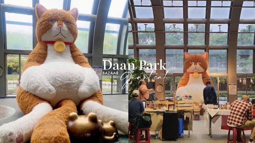 貓迷控快出發!「3公尺橘貓重重」登陸大安森林公園,現場還有吉刻市集,限時4天開逛