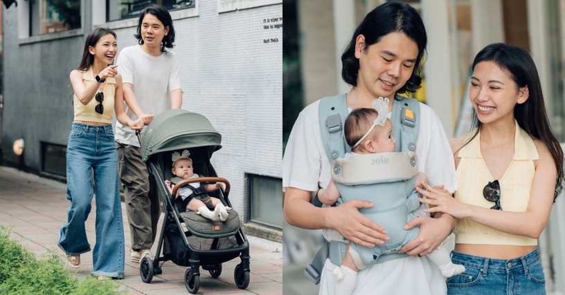 夏天遛娃玩得比孩子還開心!Joie全新手推車輕盈超好推,X型揹帶神助攻、逛街好輕鬆!
