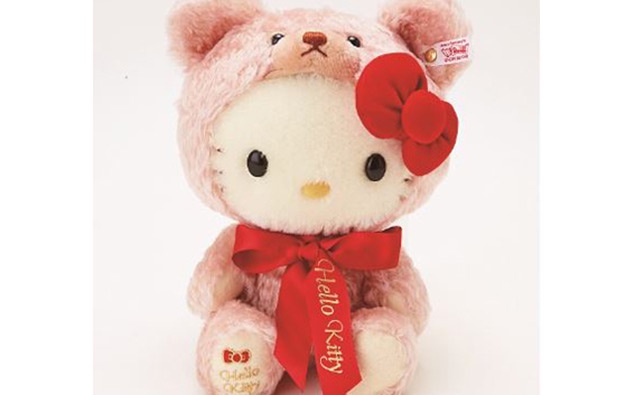 粉紅色的 Hello Kitty Steiff 限定數量布偶即將開賣!