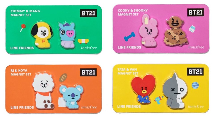 innisfree x 宇宙明星BT21「超級火山泥」聯名系列上市,禮盒還附贈超萌BT21髮帶!