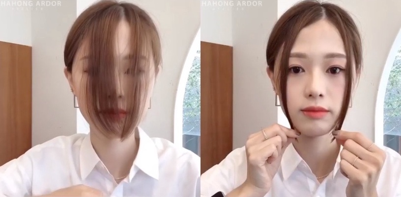 韓國髮型師零失敗「剪瀏海」技巧!關鍵比例尺「指節與拇指」,剪出適合自己臉型的瘦臉瀏海!