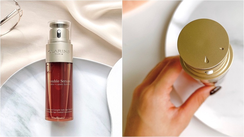 克蘭詩 clarins 薑黃 年輕黃金瓶 黃金雙激萃 精華液 精華液推薦 抗老精華液 抗老保養
