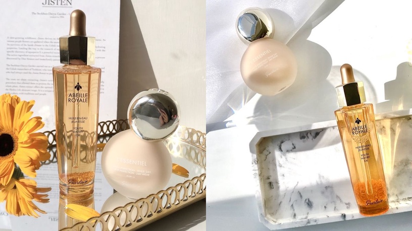 嬌蘭 guerlain 神滴平衡油 微霧小燈泡 母胎光澤 生吐司美肌 燕麥奶蓋妝