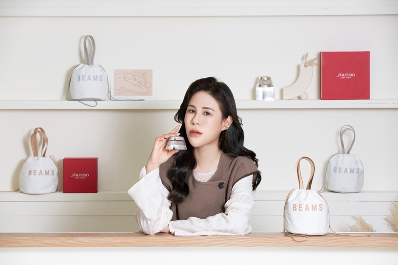 資生堂 國際櫃 百優精純乳霜 NO1乳霜王 BEAMS潮流束口袋