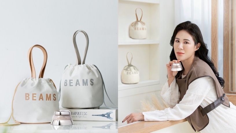 資生堂 國際櫃 百優精純乳霜 NO1乳霜王 BEAMS潮流束口袋
