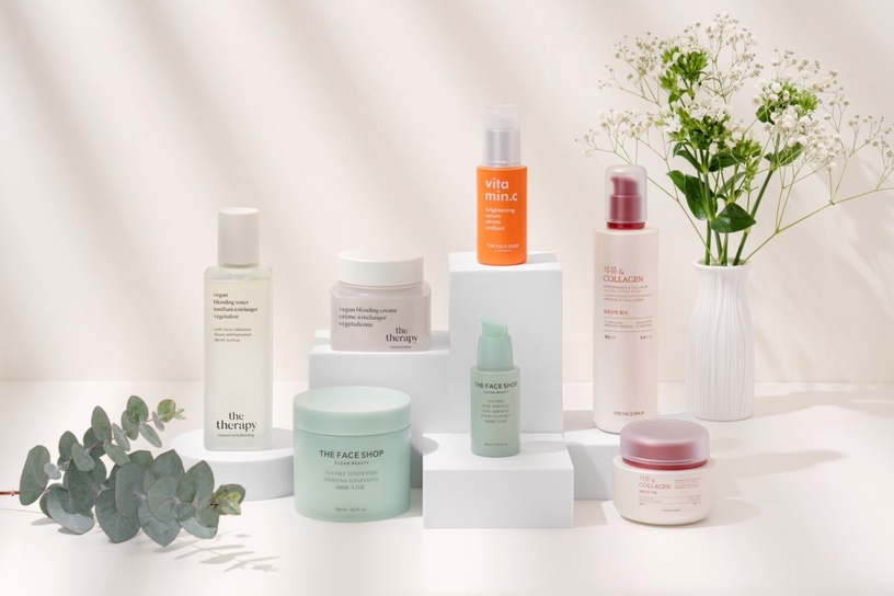 THEFACESHOP 維他命C亮白精華液 茶樹淨膚調理安瓶 茶樹淨膚調理爽膚棉 純淨美容