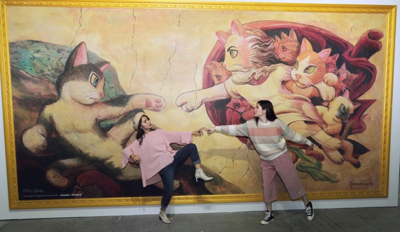 「貓美術館展」進攻高雄,獨家場景大公開~蒙娜麗莎、戴珍珠耳環的少女通通「喵化」