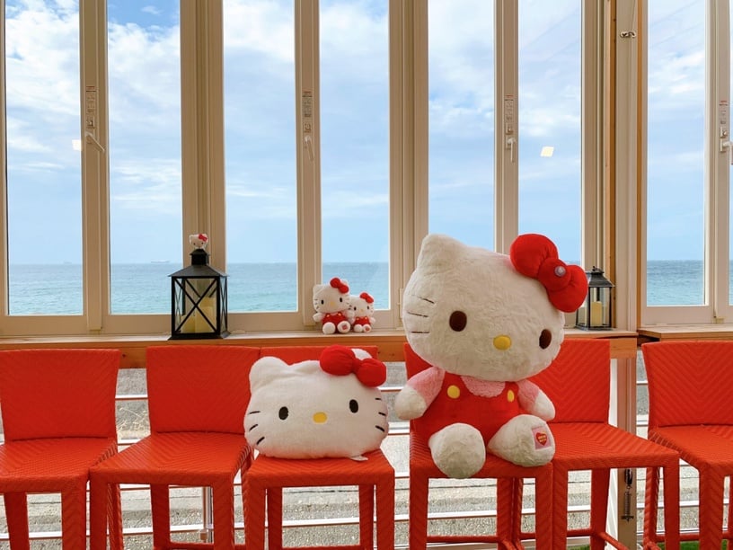 Hello Kitty主題餐廳「HELLO KITTY SMILE」超大顆KITTY貓頭是淡路島熱門打卡地標!