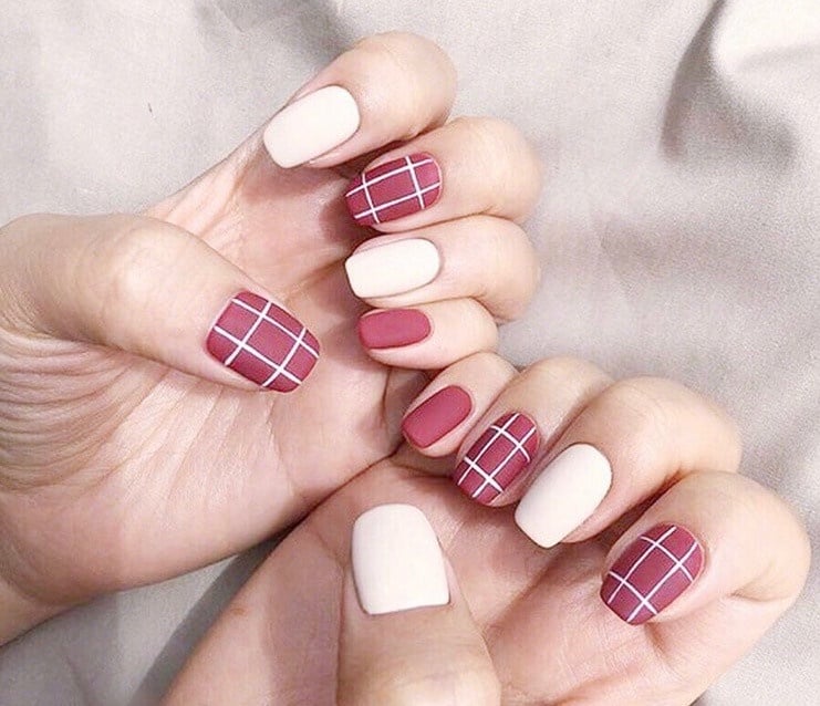 秋冬必备「格纹美甲」图鉴!