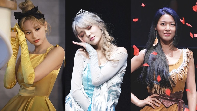 Twice宣傳照周子瑜好像貝兒!6位韓星Cos迪士尼公主,潤娥可愛,雪炫神還原寶嘉康蒂!